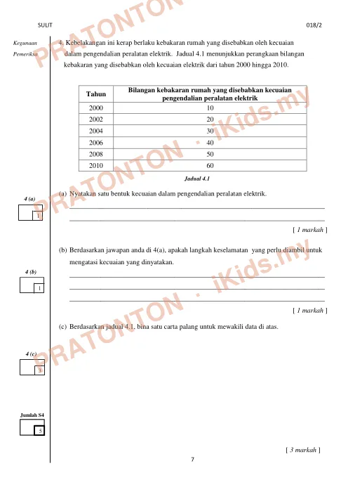 Pratonton muka 6 lembaran Latihan Sains Kertas 2 — Set Soalan Subjektif — Sains Tahun 6