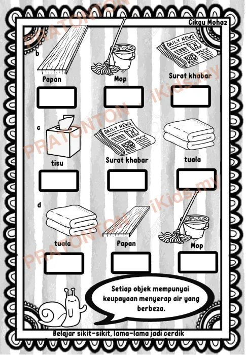 Pratonton muka 1 lembaran Latihan Sains Tahun 1 — Sains Tahun 1