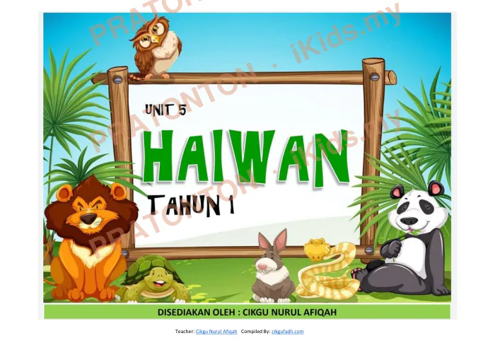 Pratonton muka 1 lembaran Latihan Sains Tahun 1 — Sains Tahun 1
