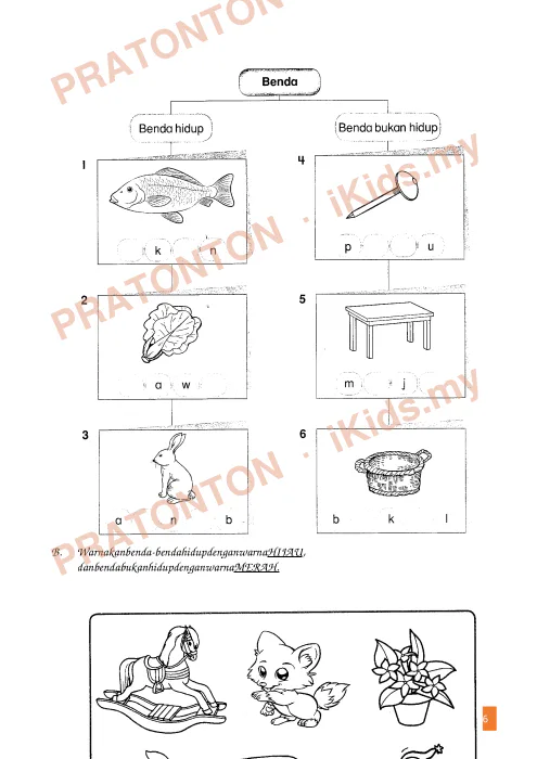 Pratonton muka 6 lembaran Latihan Sains Tahun 1 — Sains Tahun 1
