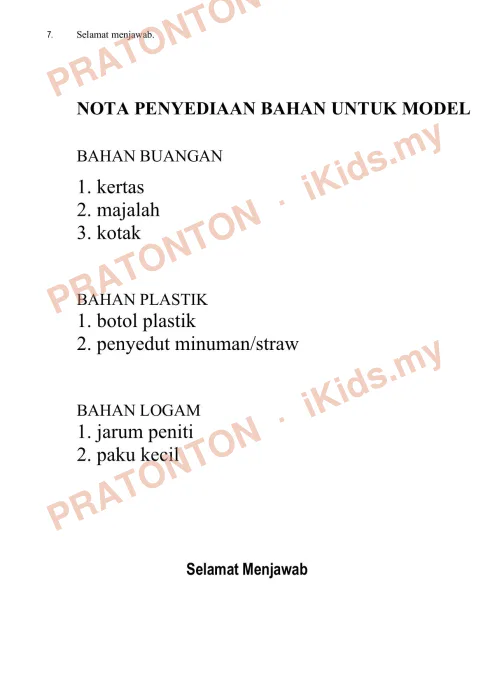Pratonton muka 3 lembaran Latihan Sains Tahun 2 — Sains Tahun 2
