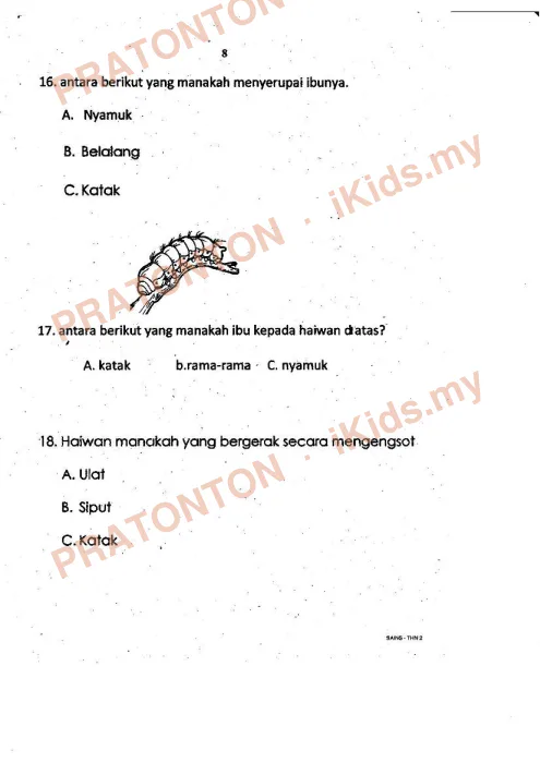 Pratonton muka 8 lembaran Latihan Sains Tahun 2 — Sains Tahun 2