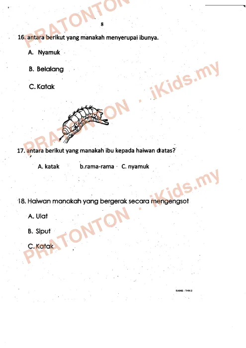 Pratonton muka 8 lembaran Latihan Sains Tahun 2 — Sains Tahun 2