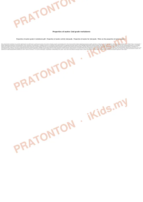 Pratonton muka 2 lembaran Latihan Sains Tahun 2 — Sains Tahun 2
