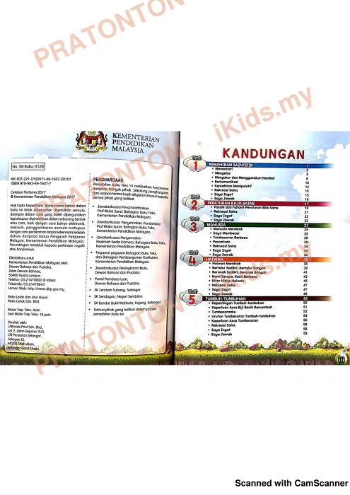 Pratonton muka 2 lembaran Latihan Sains Tahun 2 — Sains Tahun 2