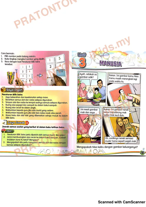 Pratonton muka 1 lembaran Latihan Sains Tahun 2 — Sains Tahun 2