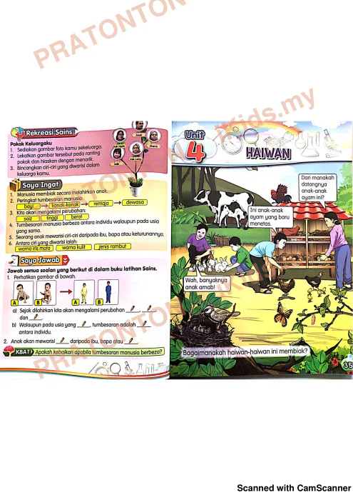 Pratonton muka 1 lembaran Latihan Sains Tahun 2 — Sains Tahun 2