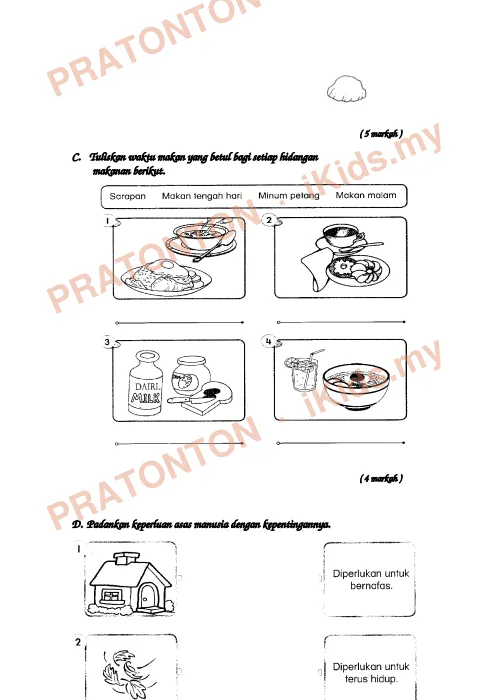 Pratonton muka 5 lembaran Latihan Sains Tahun 2 — Sains Tahun 2