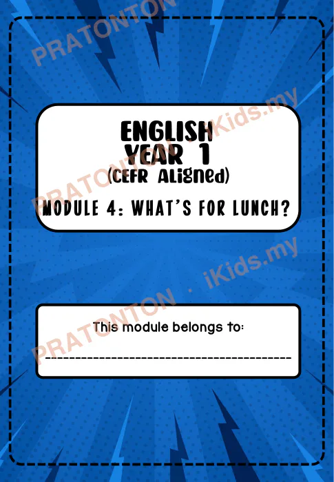 Pratonton muka 1 lembaran _________________________________________ — Bahasa Inggeris Tahun 1