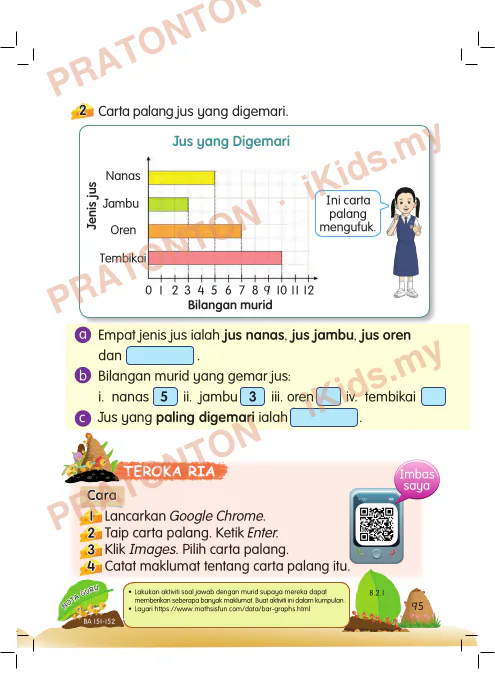 Pratonton muka 5 lembaran Lembaran Kerja Matematik 16 — Matematik Tahun 2
