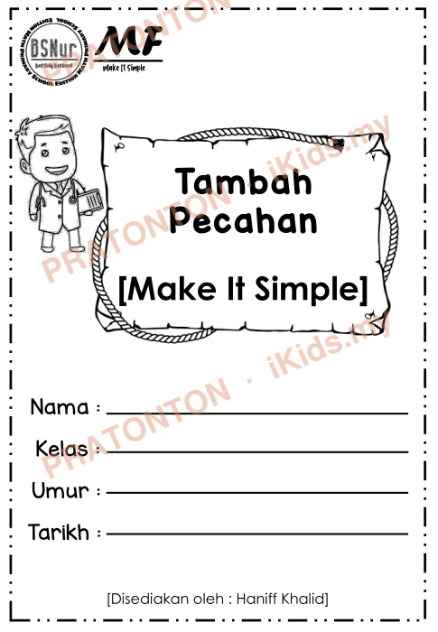 Pratonton muka 1 lembaran Make It Simple — Matematik Tahun 1