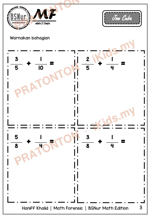 Pratonton muka 3 lembaran Make It Simple — Matematik Tahun 1