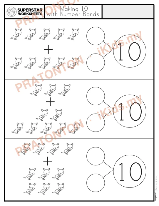 Pratonton muka 1 lembaran Making 10 — Matematik Tahun 1