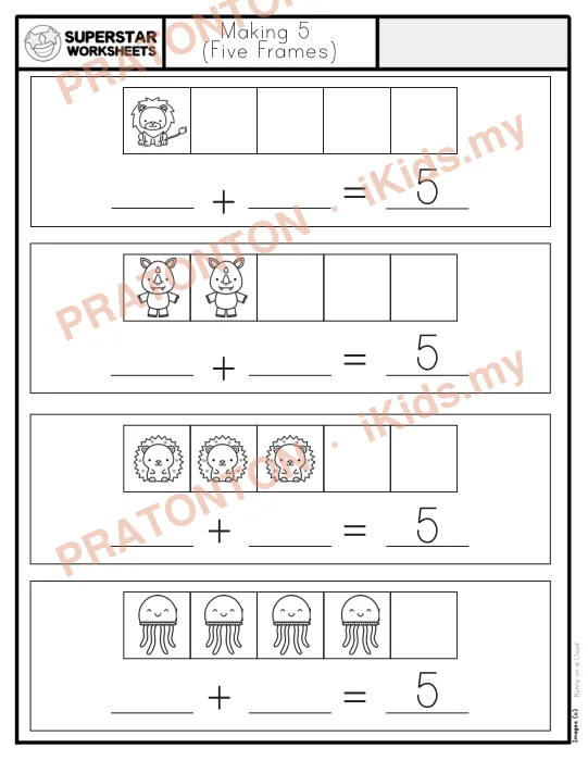 Pratonton muka 1 lembaran Making 5 — Matematik Tahun 1