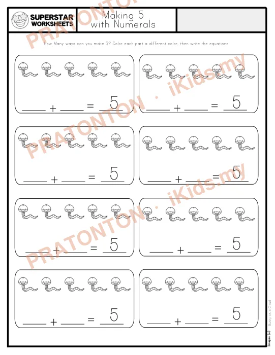 Pratonton muka 1 lembaran Making 5 — Matematik Tahun 1