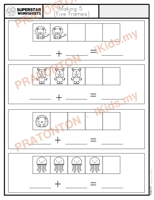Pratonton muka 1 lembaran Making 5 — Matematik Tahun 1