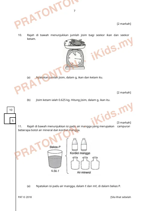 Pratonton muka 7 lembaran MATEMATIK (2) — Matematik Tahun 4