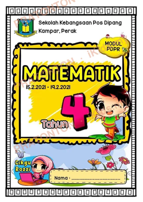 Pratonton muka 1 lembaran Latihan Nombor dan Operasi — Matematik Tahun 4