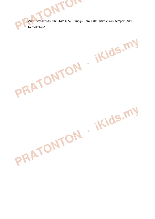 Pratonton muka 2 lembaran Latihan Matematik — Matematik Tahun 4