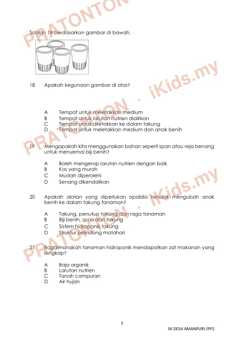 Pratonton muka 5 lembaran Matematik Tahun 6 BAHAGIAN A [30 markah] — Matematik Tahun 6