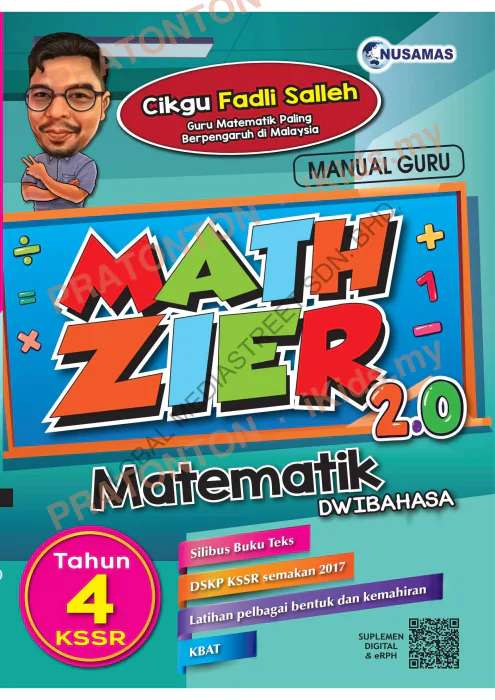 Pratonton muka 1 lembaran Latihan Matematik — Matematik Tahun 4