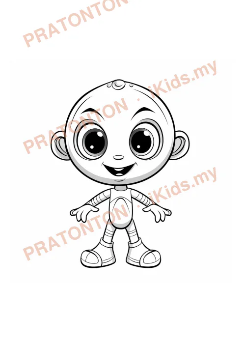 Pratonton muka 1 lembaran Mewarna Makluk Asing 3 — Mewarna Anak Istimewa