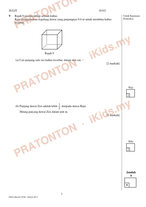 Pratonton muka 6 lembaran MODUL 2 KERTAS 2 Matematik — Matematik Tahun 6