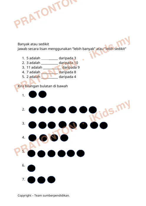 Pratonton muka 2 lembaran MODUL — Matematik Tahun 1
