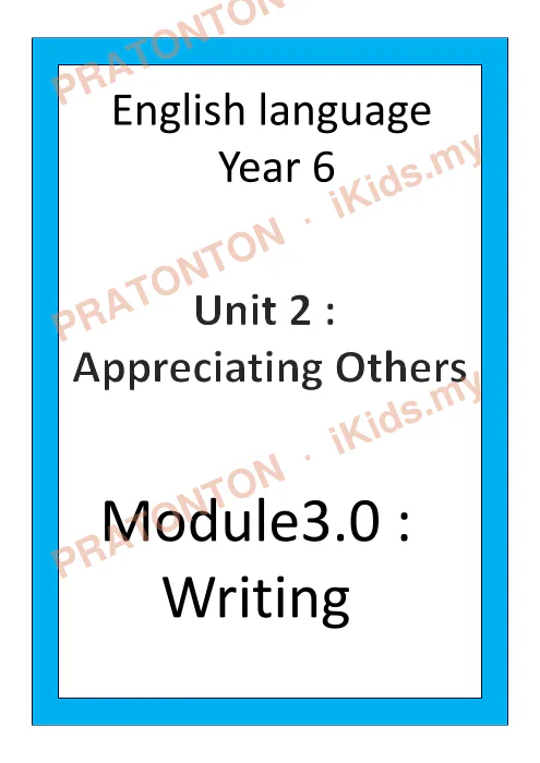 Pratonton muka 1 lembaran Modul Bahasa Inggeris Tahun 6 — Modul 3.0 — Bahasa Inggeris Tahun 6