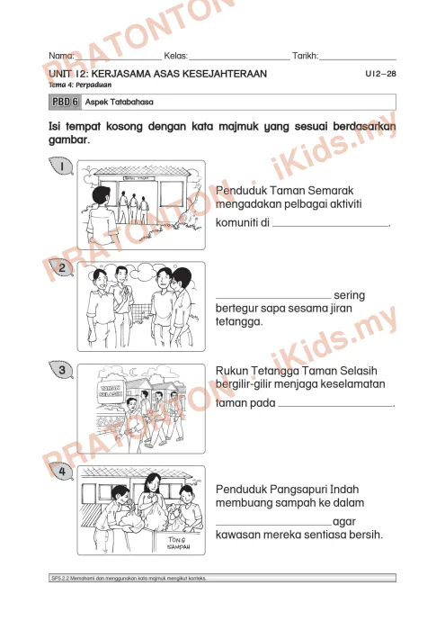 Pratonton muka 10 lembaran Modul Bahasa Melayu — Bahasa Melayu Tahun 3