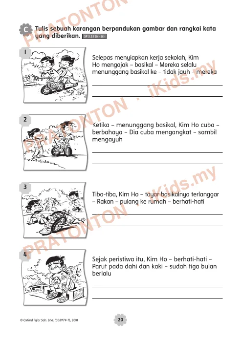 Pratonton muka 3 lembaran Modul Bahasa Melayu — Bahasa Melayu Tahun 3