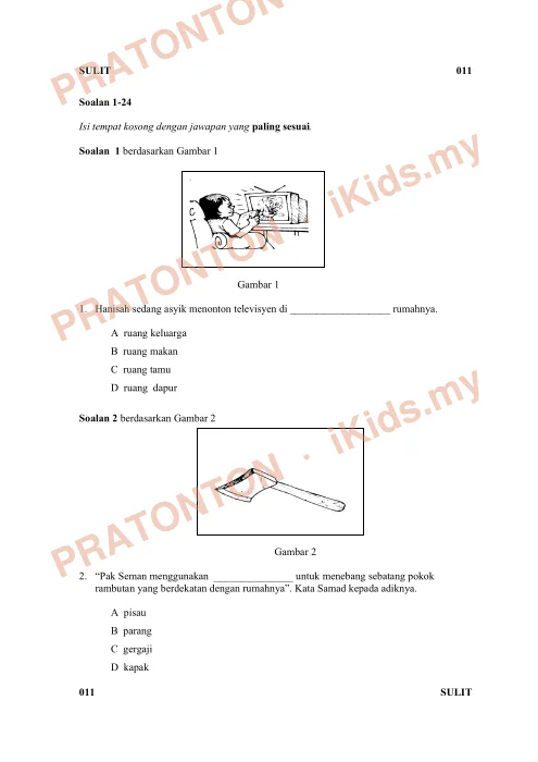 Pratonton muka 1 lembaran Modul Bahasa Melayu — Bahasa Melayu Tahun 4