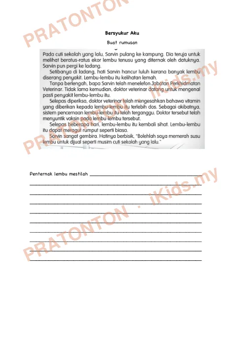 Pratonton muka 3 lembaran Modul Bahasa Melayu SJK Tahun 5 — Unit 16: Berjaya Dalam Pertanian dan Penternakan — Bahasa Melayu Tahun 5