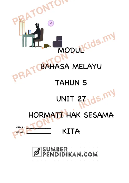 Pratonton muka 1 lembaran Modul Bahasa Melayu Tahun 5 — Unit 27: Hormati Hak Sesama Kita — Bahasa Melayu Tahun 5