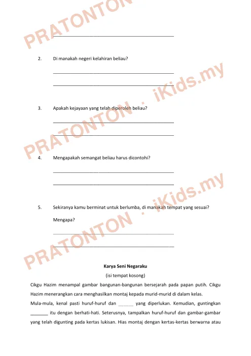 Pratonton muka 4 lembaran Modul Bahasa Melayu Unit 14 — Bahasa Melayu Tahun 4