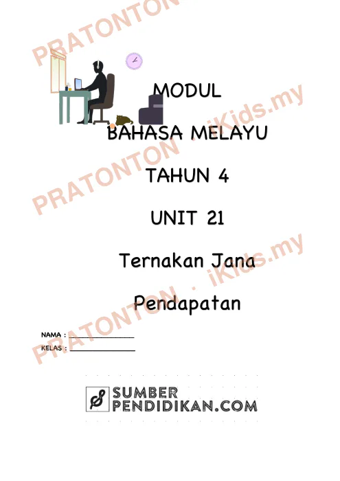 Pratonton muka 1 lembaran Modul Bahasa Melayu Unit 21 — Bahasa Melayu Tahun 4