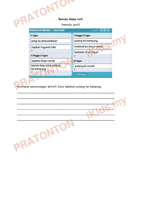 Pratonton muka 4 lembaran Modul Bahasa Melayu Unit 26 — Bahasa Melayu Tahun 4