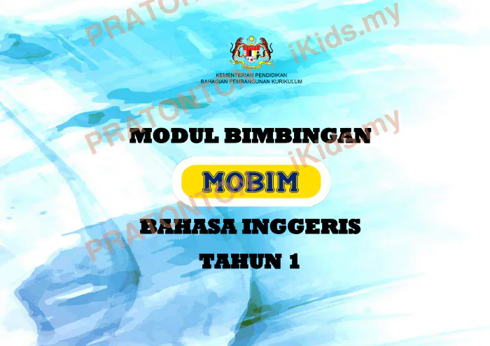 Pratonton muka 1 lembaran MODUL BIMBINGAN — Bahasa Inggeris Tahun 1
