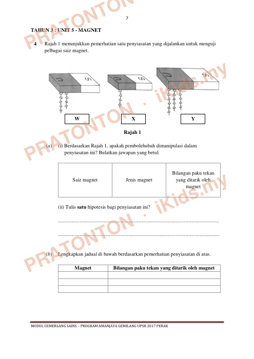 Pratonton muka 7 lembaran Modul Cemerlang Sains Tahun 3 — Unit 2: Manusia — Sains Tahun 6