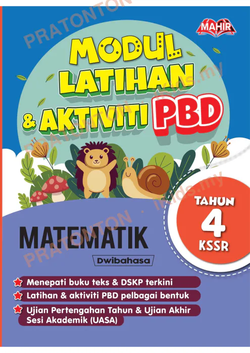 Pratonton muka 1 lembaran Modul Latihan & Aktiviti PBD Matematik Tahun 4 — Matematik Tahun 4