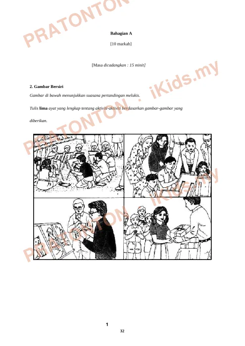 Pratonton muka 37 lembaran Modul Latihan Bahasa Melayu Format UPSR 2016 — Perak — Bahasa Melayu Tahun 6