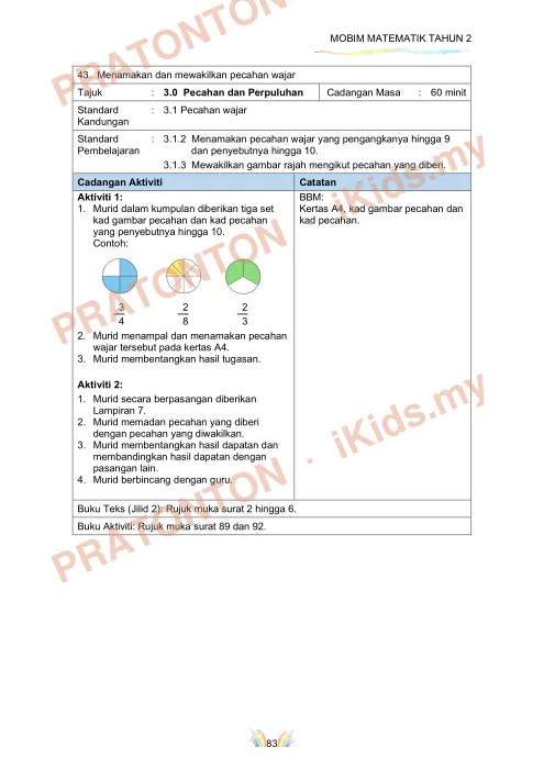 Pratonton muka 101 lembaran Modul Matematik 20 — Matematik Tahun 2