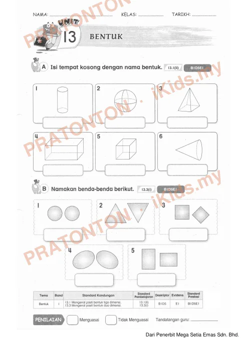 Pratonton muka 1 lembaran Modul Matematik 22 — Matematik Tahun 2
