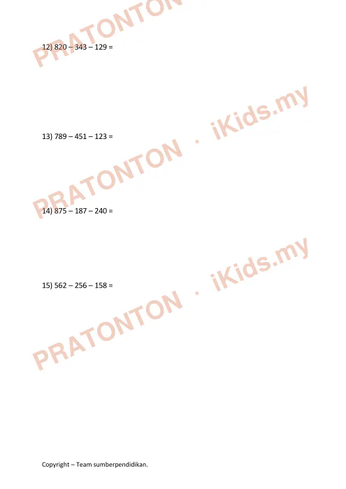 Pratonton muka 9 lembaran Modul Matematik 23 — Matematik Tahun 2