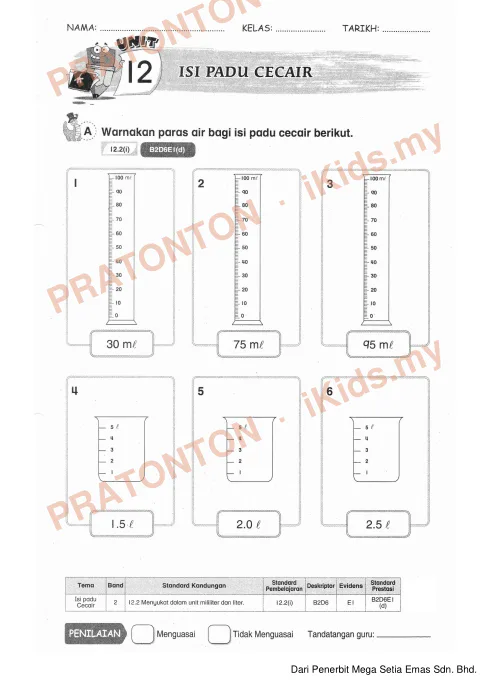 Pratonton muka 1 lembaran Modul Matematik 30 — Matematik Tahun 2