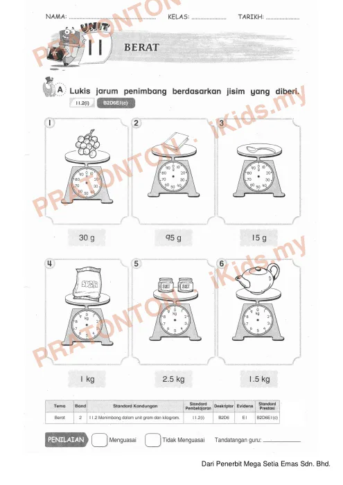 Pratonton muka 1 lembaran Modul Matematik 33 — Matematik Tahun 2