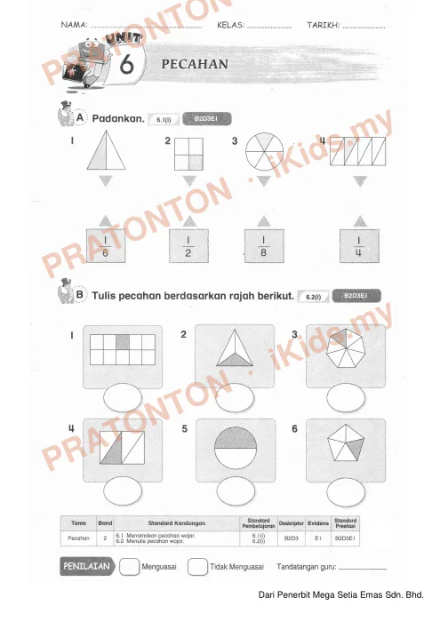 Pratonton muka 1 lembaran Modul Matematik 5 — Matematik Tahun 2