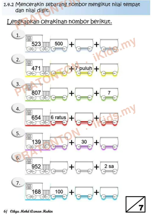 Pratonton muka 7 lembaran Modul Matematik 6 — Matematik Tahun 2