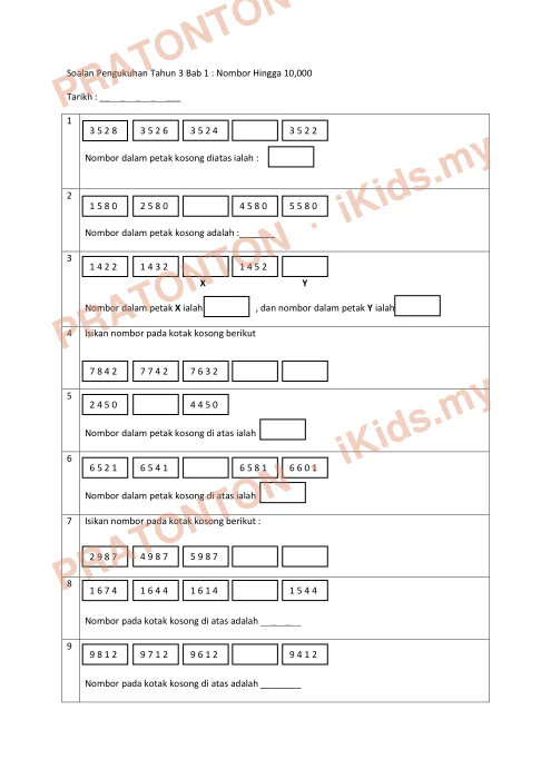 Pratonton muka 1 lembaran Modul Matematik 4 — Matematik Tahun 3