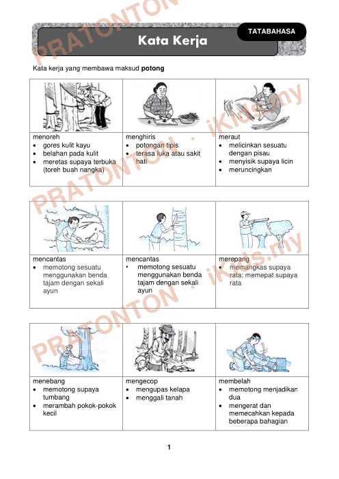 Pratonton muka 1 lembaran Modul Mulus Tatabahasa Bahasa Melayu — Bahasa Melayu Tahun 6